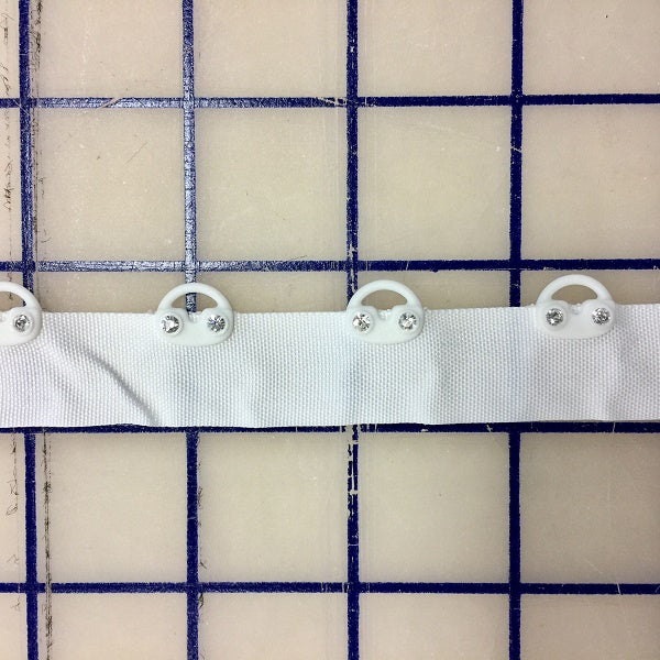 Non Metallic Eyelet Trim with Rhinestones in White - Perfect for Wedding Dresses, Bridal Gowns & DIY Costume Embellishments