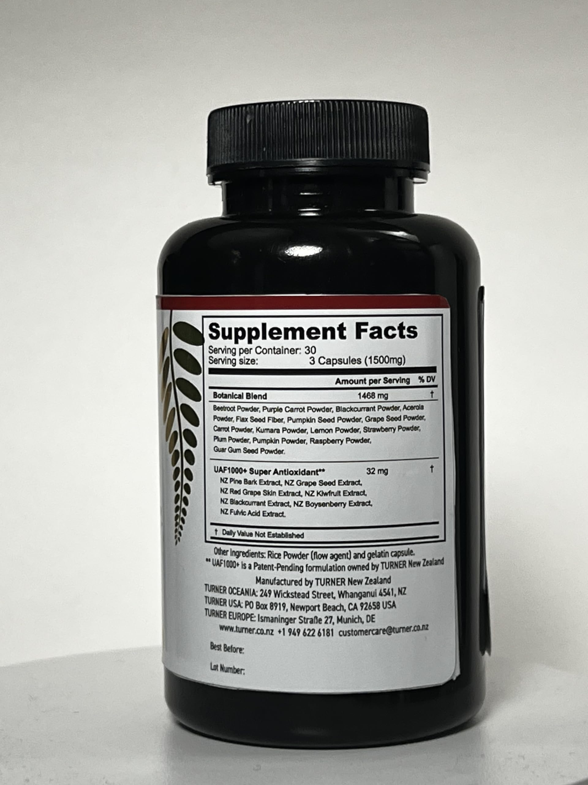 TURNER Super Reds Capsules - 540 Capsules (6 Bottles) | Premium Antioxidant Supplement for Energy & Immunity Support | Perfect for Active Lifestyles & Daily Wellness