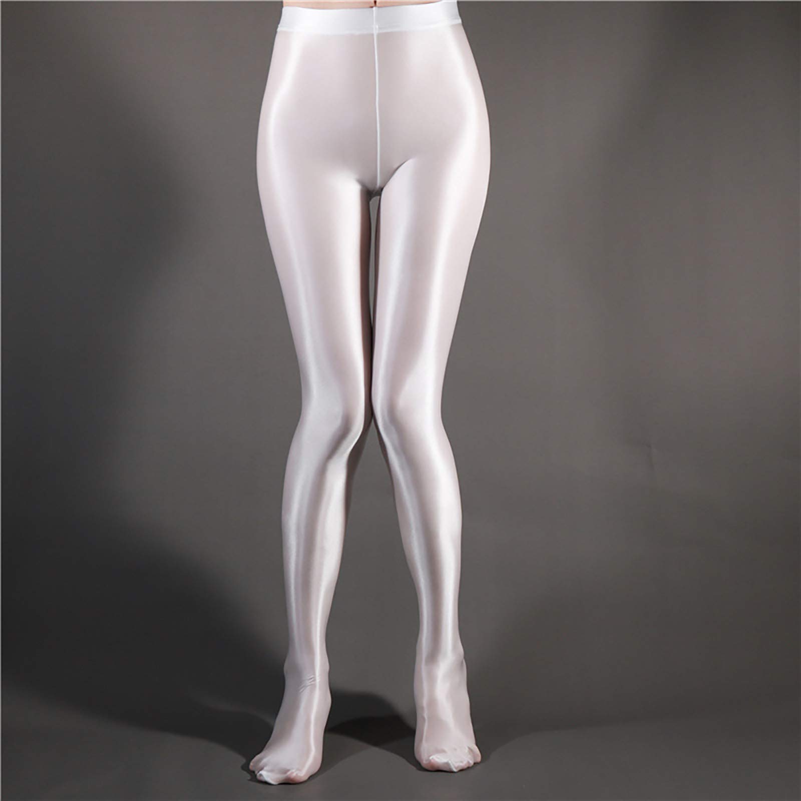 Shiny Glossy Women's Pantyhose Tights - Sheer Shimmery Hold-Up Stockings for Party, Date Night & Special Occasions | Comfortable Footed Leggings for Everyday Wear