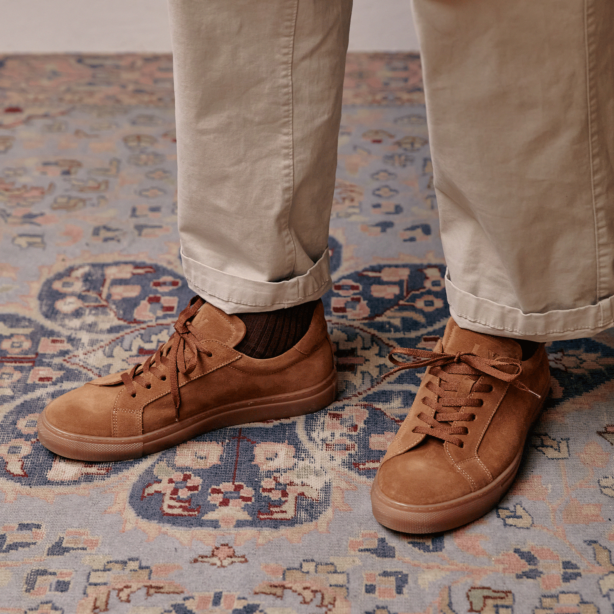 ANCOATS Men's Casual Sneakers - Stylish Date & Gum Color Shoes for Everyday Wear | Perfect for Dating, Walking & Casual Outings
