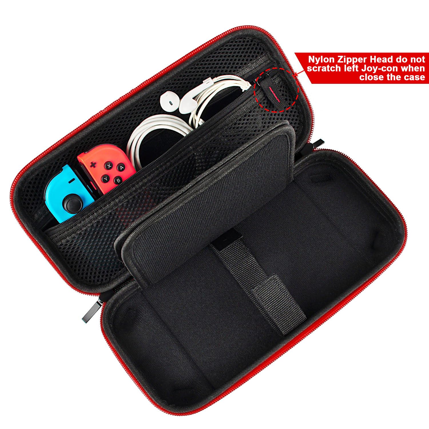 Premium Nintendo Switch Carrying Case for Switch & Switch OLED - Hard Shell Travel Case with 20 Game Cartridge Slots, Protective Pouch for Console & Accessories - Perfect for Gaming On-The-Go, Travel & Storage