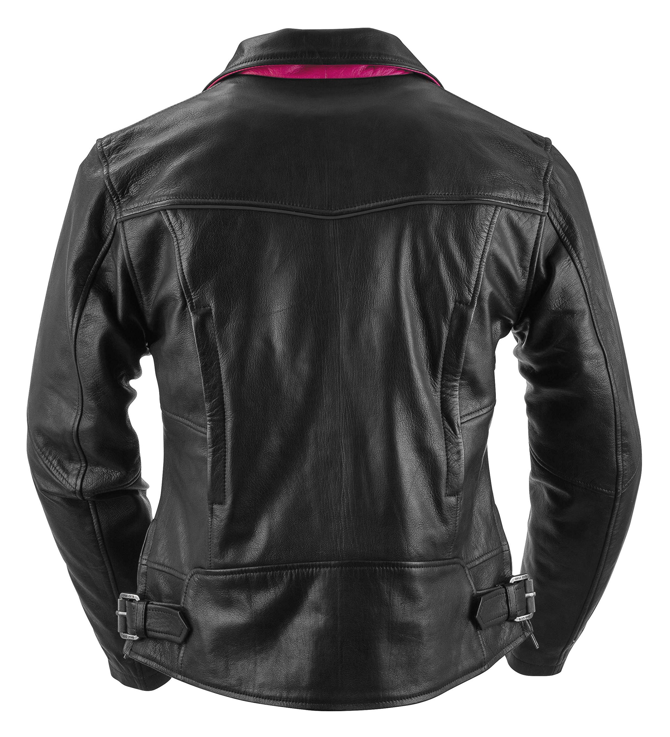 Black Brand Women's Genuine Leather Sapphire Motorcycle Jacket - Stylish & Protective Riding Gear for Bikers, Commuters & Fashion Enthusiasts