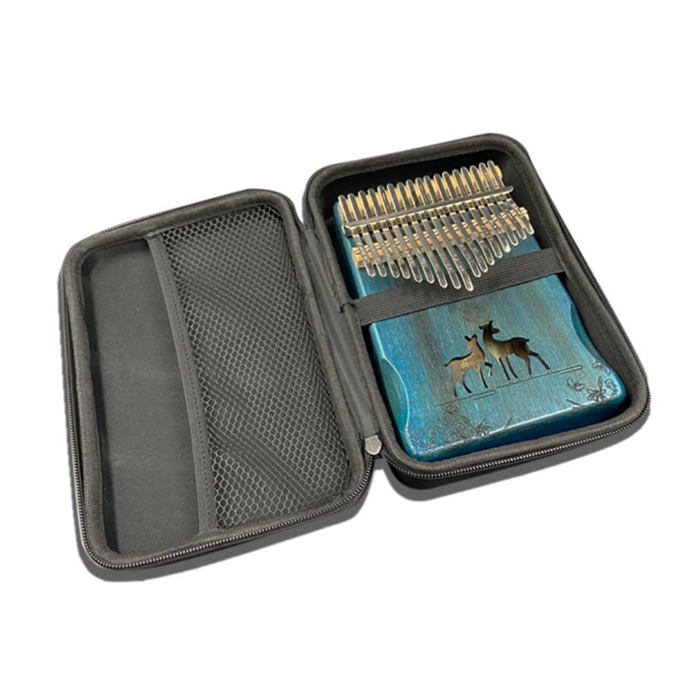 17 Key Kalimba Case - Shockproof Thumb Piano Holder Bag with Mesh, EVA Storage Box for 17-Key Kalimba - Perfect for Travel, Practice & Performance Accessories
