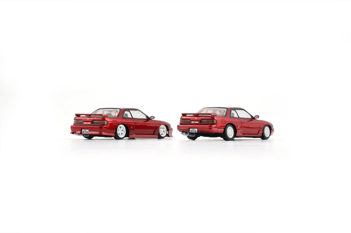 BM Creations 1:64 Scale Diecast Nissan 180SX (LHD) Red Metallic Model Car - Perfect for Collectors, Display, and Racing Dioramas