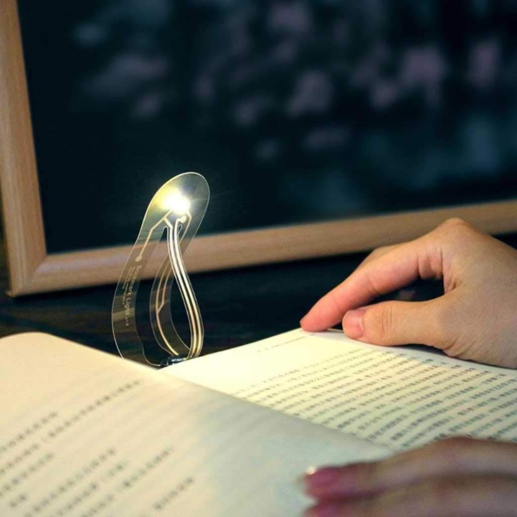 LED Desk Lamp for Office & Reading - Portable Night Light with 4000K Eye-Care, 72H Battery Life - Thin Transparent Bookmark Design - Perfect for Bookworms, Kids Bedside, Study Table & Late-Night Reading