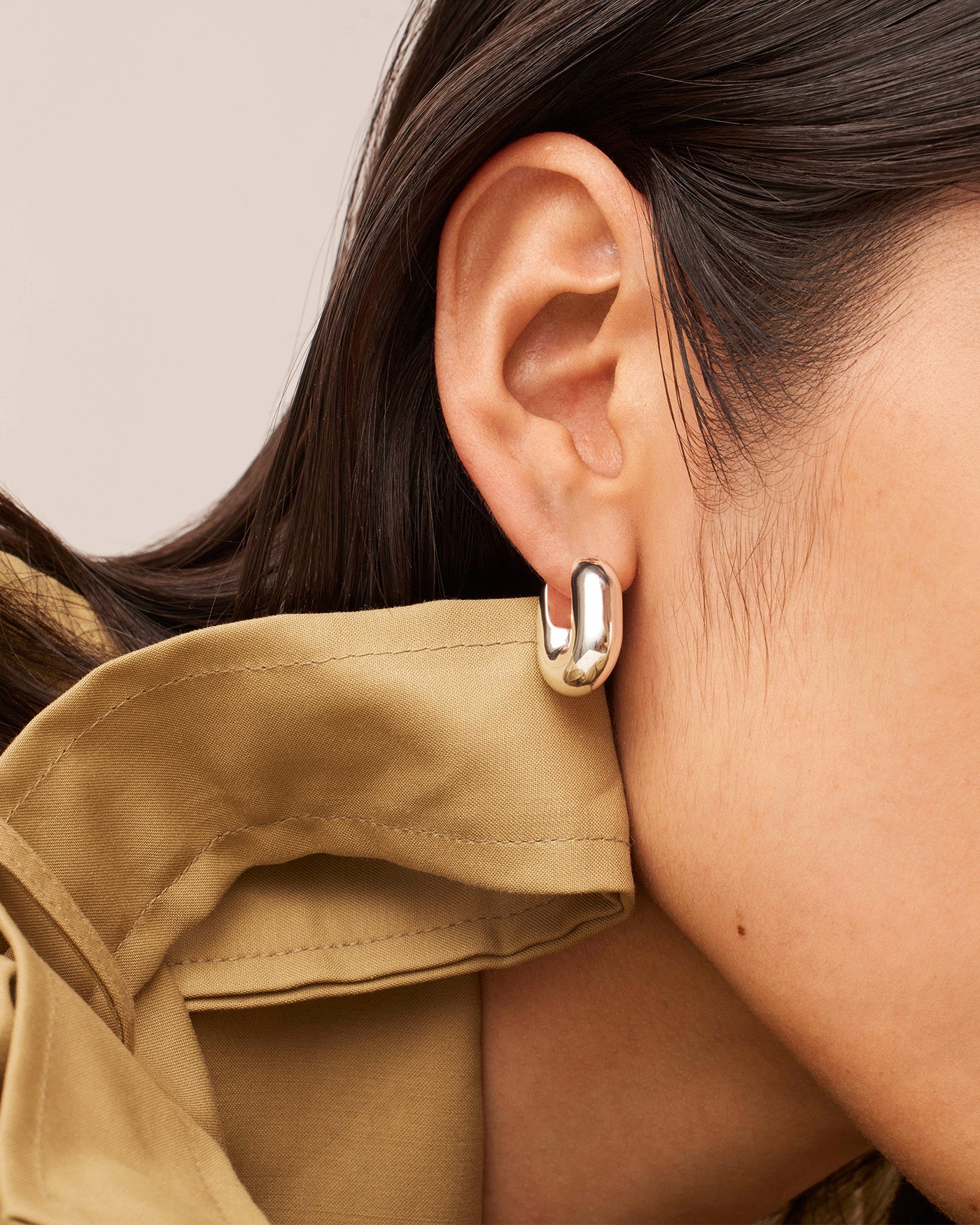 Puffy U Link Earrings for Women - Trendy Gold & Silver Hoop Earrings for Everyday Wear | Perfect for Casual, Office & Party Outfits