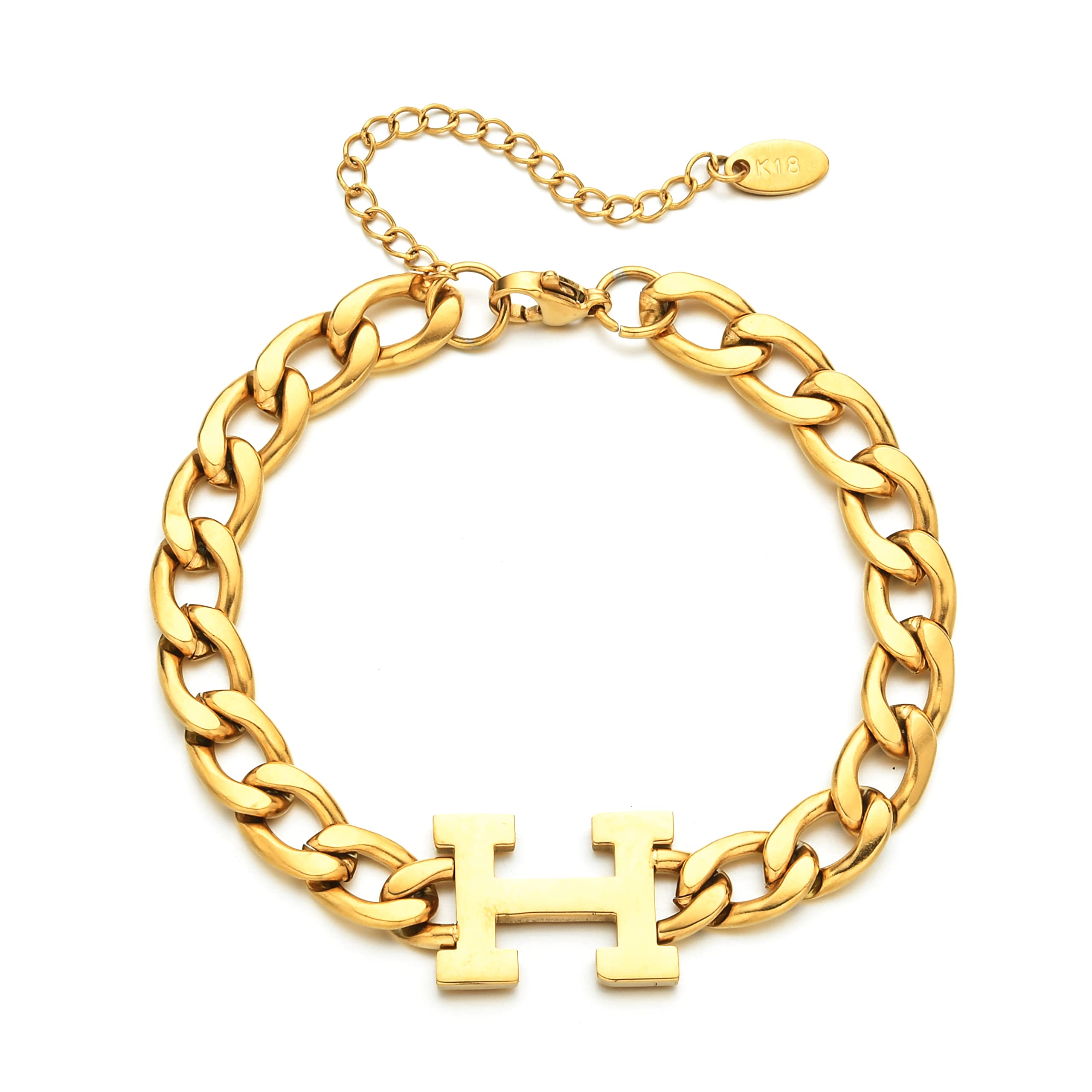 TassadarGlory Women's Gold & Silver Cuban Link Chain Bracelet - Titanium Steel Curb Chain, Dainty Aesthetic Jewelry for Birthday Gifts | Perfect for Casual Wear, Office Style & Special Occasions