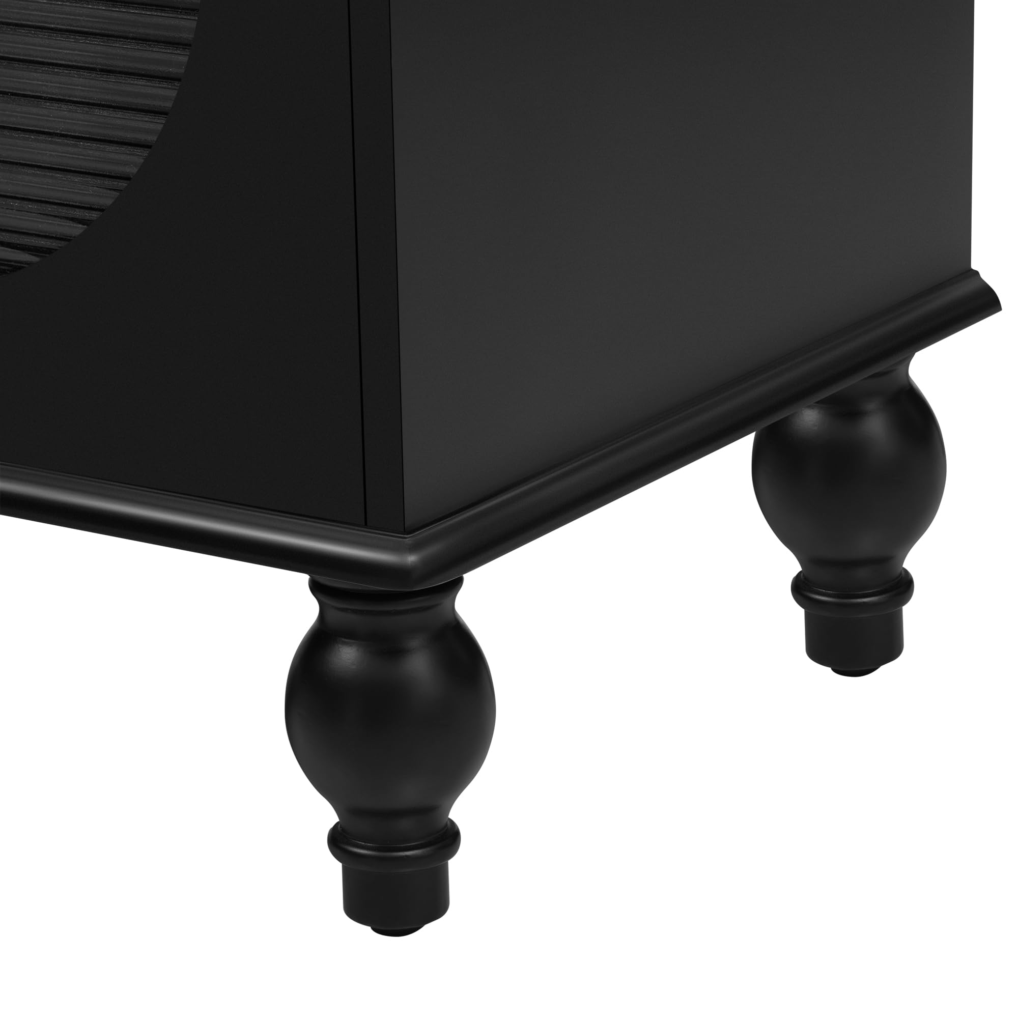 Modern TV Stand for 75 Inch TVs - Entertainment Center with 2 Drawers & 2 Fluted Glass Door Cabinets - 68.9