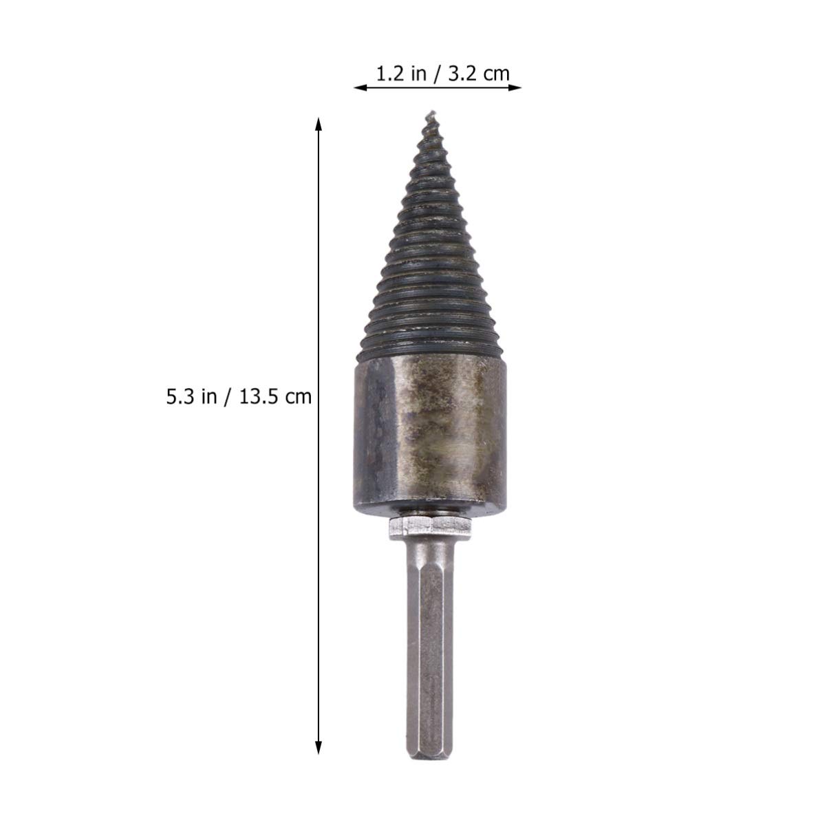 DOITOOL 32mm Hexagon Steel Firewood Log Splitter Drill Bit - Heavy Duty Wood Splitting Tool for Fast Firewood Chopping & Splitting - Perfect for Fireplaces, Wood Stoves, and Camping