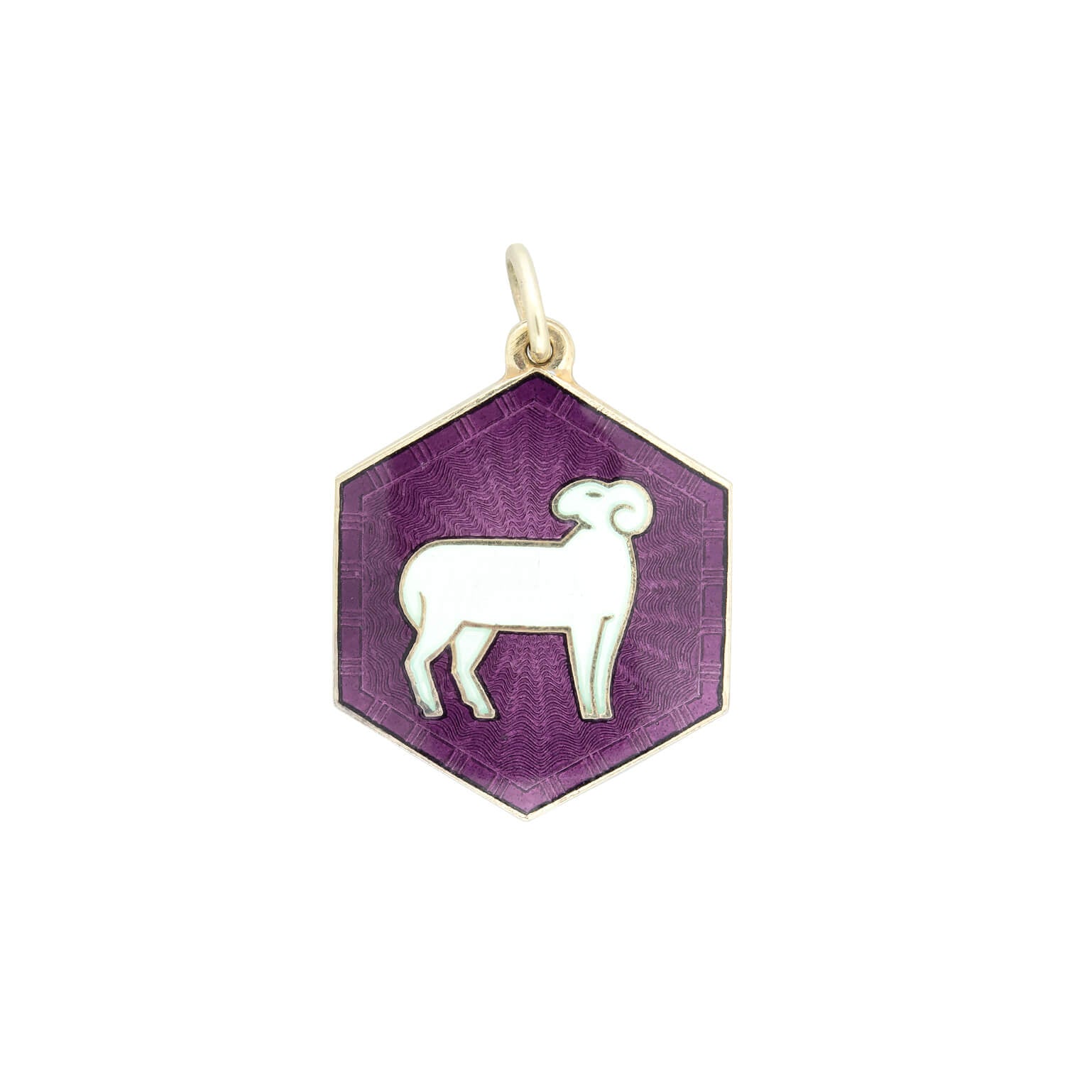 Vintage Sterling Silver Gilt & Enamel Aries Zodiac Pendant Necklace - Perfect for Astrology Lovers, Birthday Gifts & Spiritual Jewelry Collection