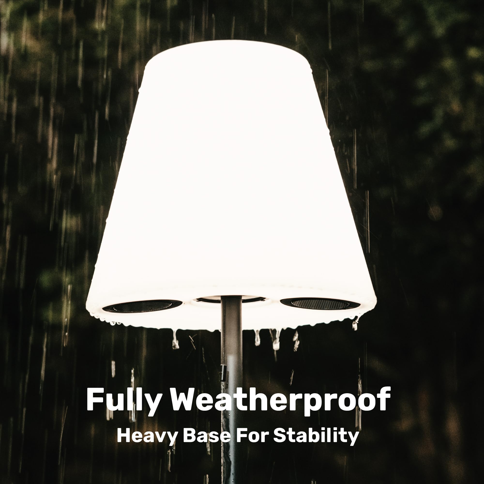 Nocturne Outdoor Solar Floor Lamp with Bluetooth Speaker | 100% Solar Powered Waterproof LED Light | Wireless Music for Patio, Garden, Deck & Backyard | Perfect for Outdoor Parties, BBQ Nights & Relaxing Evenings