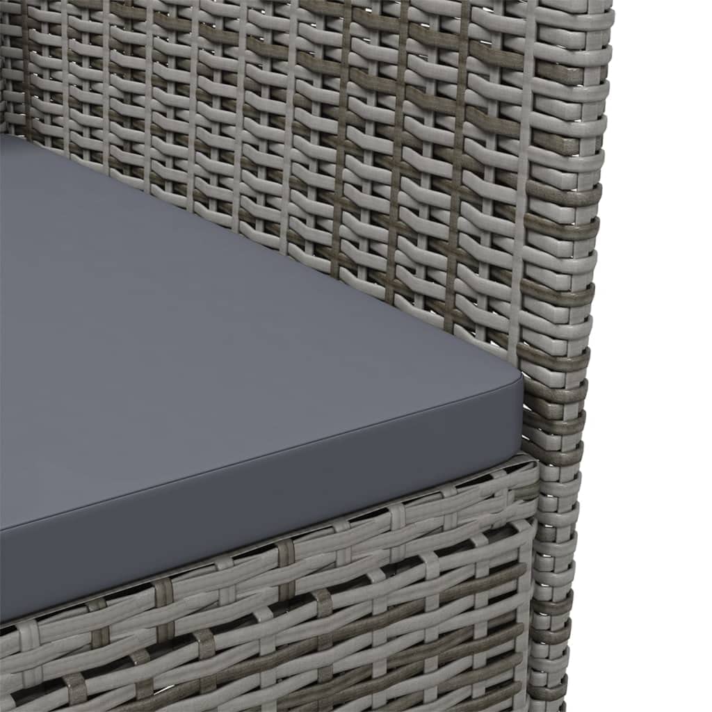 **2-Piece Gray Poly Rattan Patio Chairs with Cushions - Outdoor Garden Furniture Set for Yard, Backyard, Lawn, Porch, Poolside & Balcony - Perfect for Relaxing, Lounging & Entertaining**
