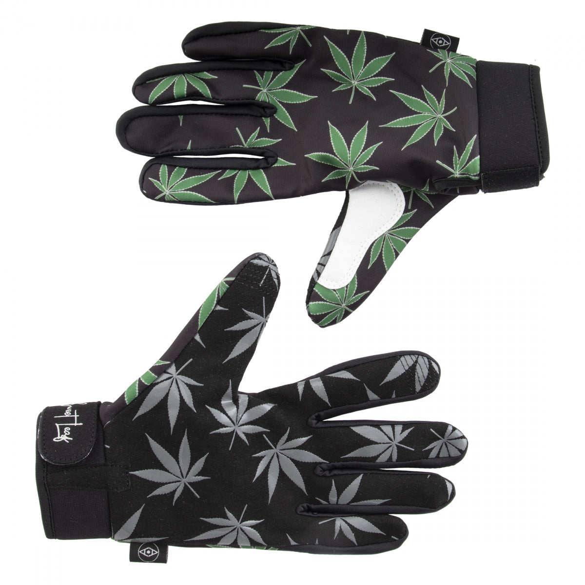 Alienation Sweet Leaf Unisex Full Finger Bike Gloves - Black, Medium - Perfect for Mountain Biking & Cycling Comfort