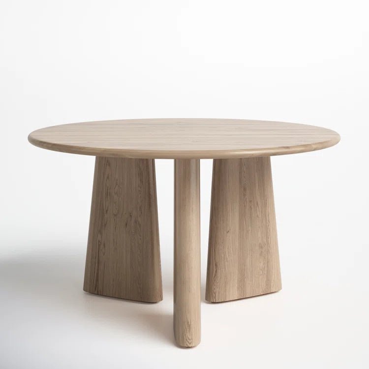Handmade Designer Natural Wood Dining Table - Rustic Farmhouse Style for Kitchen, Dining Room & Home Decor