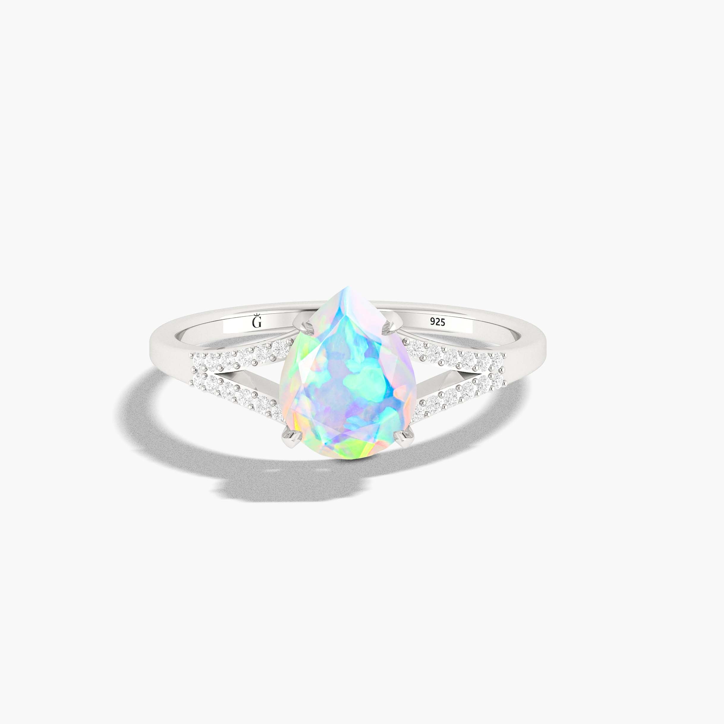Natural Black Fire Opal Wedding & Engagement Ring for Women – Elegant Gemstone Jewelry for Brides, Anniversaries & Special Occasions