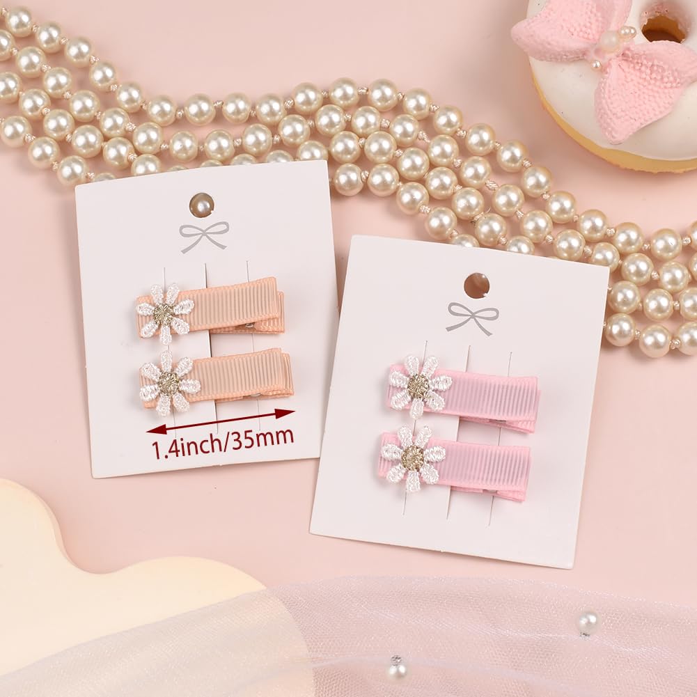 20pcs Daisy Flower Hair Clips for Baby Girls - Non-Slip Fully Lined Barrettes for Fine Hair, Floral Toddler Hair Accessories, Infant Newborn Blossom Hair Pins | Perfect for Daily Wear, Special Occasions & Photo Shoots