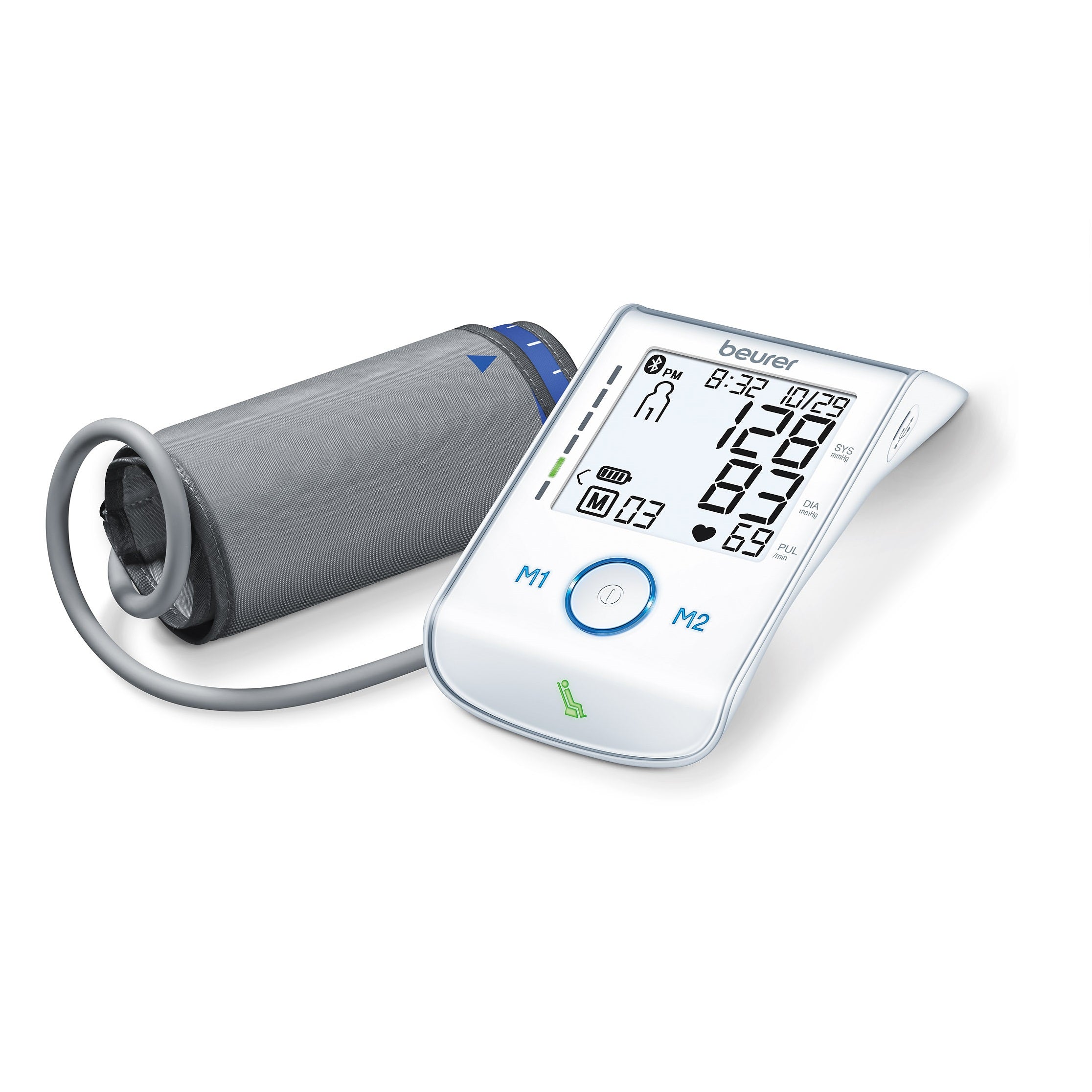 Beurer BM85BT Bluetooth Smart Upper Arm Blood Pressure Monitor - Accurate & Portable for Home Use, Fitness Tracking & Health Monitoring