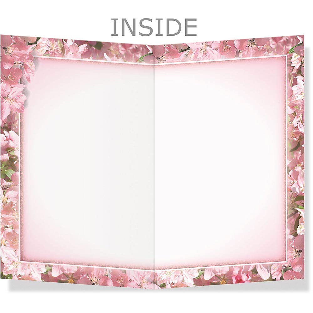 PaperDirect Apple Blossoms Programs Stationery - Set of 100 Sheets for Wedding Invitations, Baby Showers & Special Events