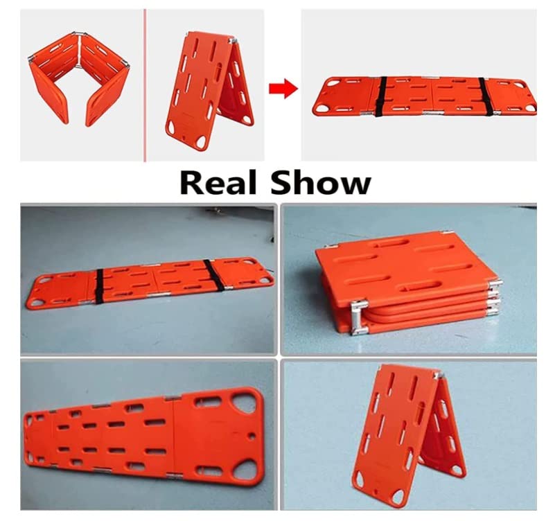 Foldable Emergency Rescue Stretcher - Portable Plastic Spine Board for First Aid, Outdoor & Disaster Relief | Lightweight & Durable for Camping, Hiking & Medical Use (Size A)