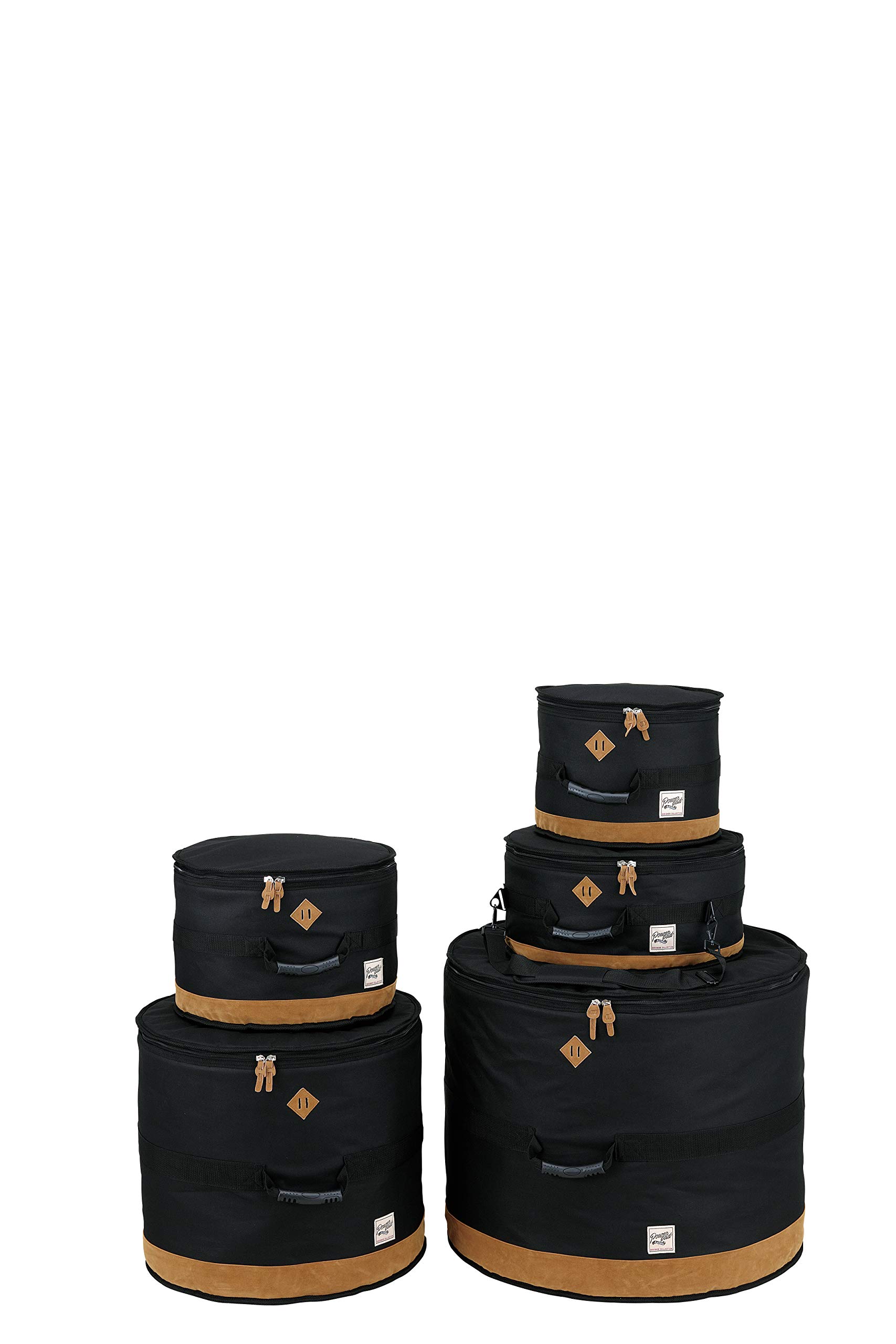 Tama Powerpad Designer 5-Piece Drum Bag Set - Black | Premium Drum Protection for Gigging Musicians | Perfect for Live Performances, Studio Sessions & Travel