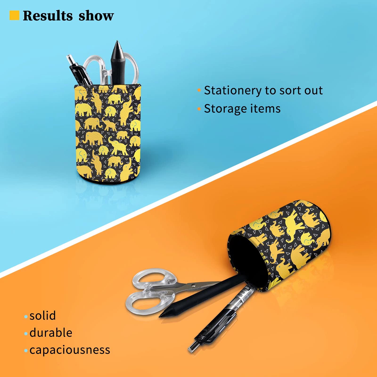 Premium PU Leather Pen Holder for Desk - Custom Design Office Organizer with Storage Box, Pencil Cup & Stationery Tray | Perfect for Home, Office & School Workspace Organization