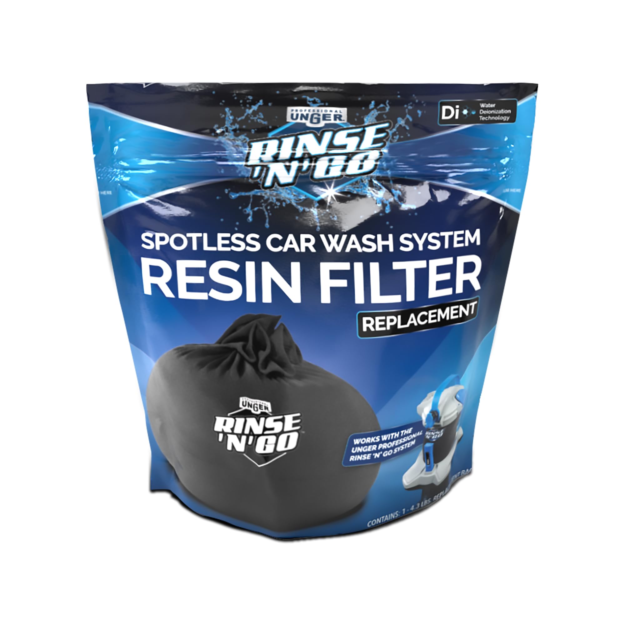 Unger Rinse 'n' Go Replacement Water Filter for Spotless Car Washing - Perfect for Home Car Wash, Auto Detailing & RV Cleaning