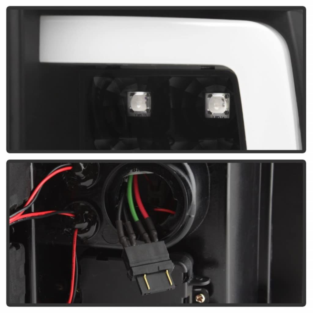 Spyder LED Tail Lights for Chevy Silverado 1500 Classic 2007 - V3 Black (Pair) 5084088 | Upgrade Your Truck's Style & Visibility for Night Driving & Custom Look