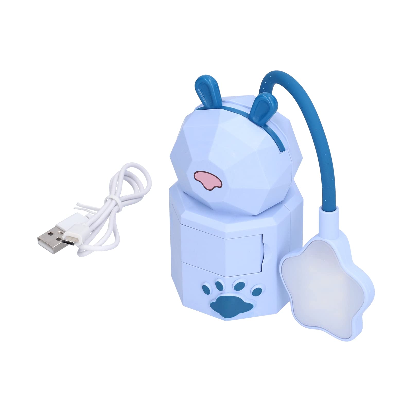 Shanrya Cartoon Desk Lamp - Bendable & Durable for Study, Dorm, Home (Blue)