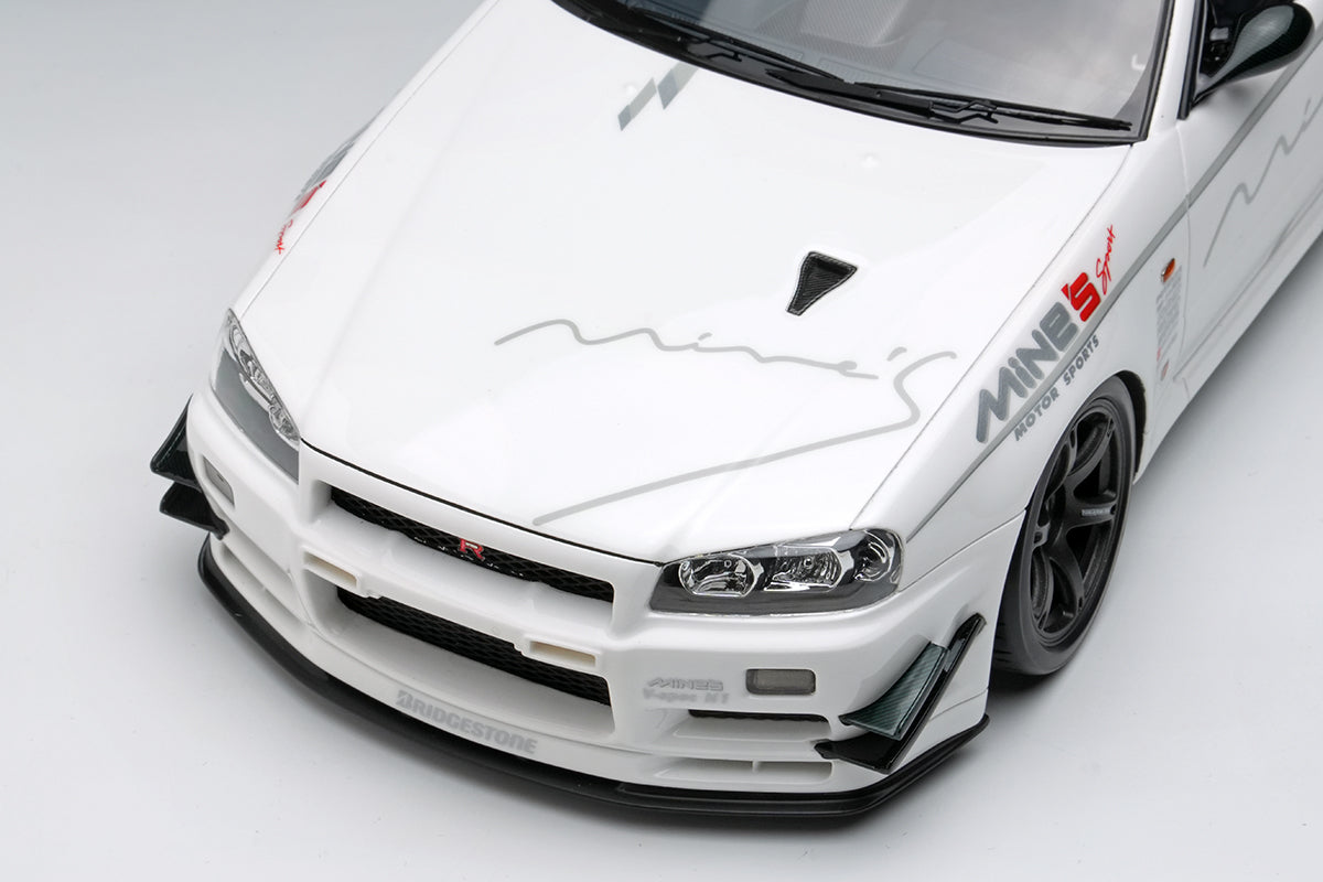 PREORDER Make Up Co., Ltd Eidolon 1:18 Scale Nissan Skyline GT-R (BNR34) Mine's V-Spec N1 Tokyo Auto Salon 2024 Diecast Model Car - Perfect for Collectors & Car Enthusiasts Display