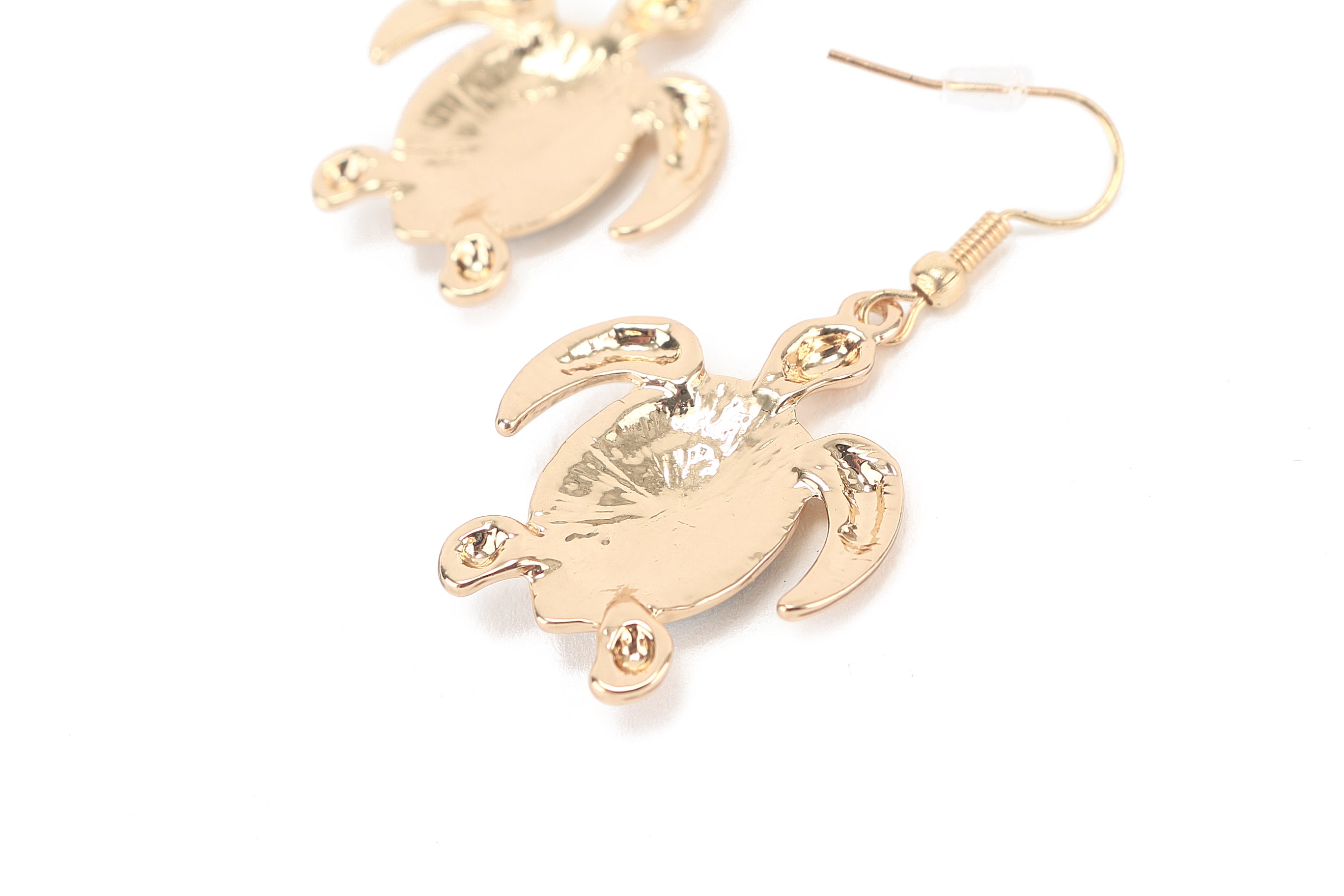 Makamae Gold Turtle Earrings - Handmade Hawaiian Jewelry for Women - Perfect for Beach Weddings, Vacations & Everyday Wear