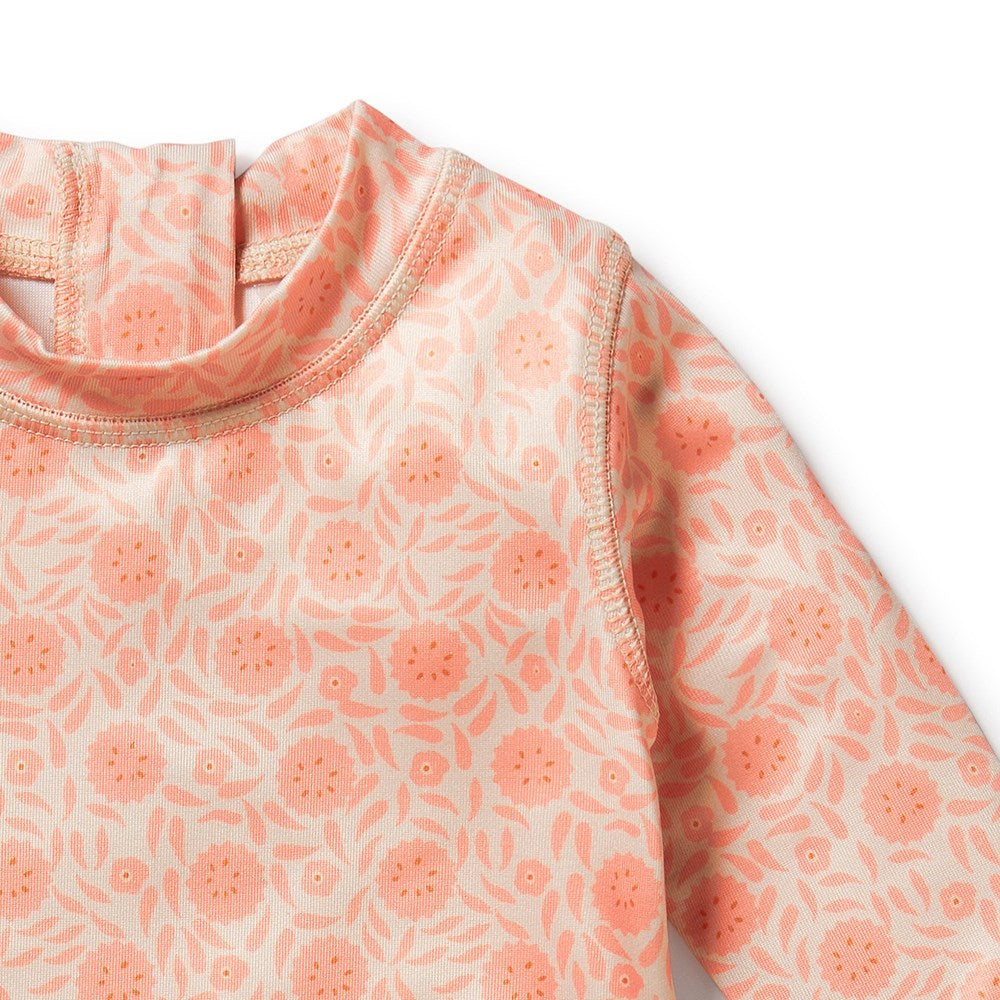Amelie Floral Cutwork Rash Guard Swim Set for Women - UPF 50+ Sun Protection, Stylish Beachwear for Swimming, Surfing & Summer Vacations