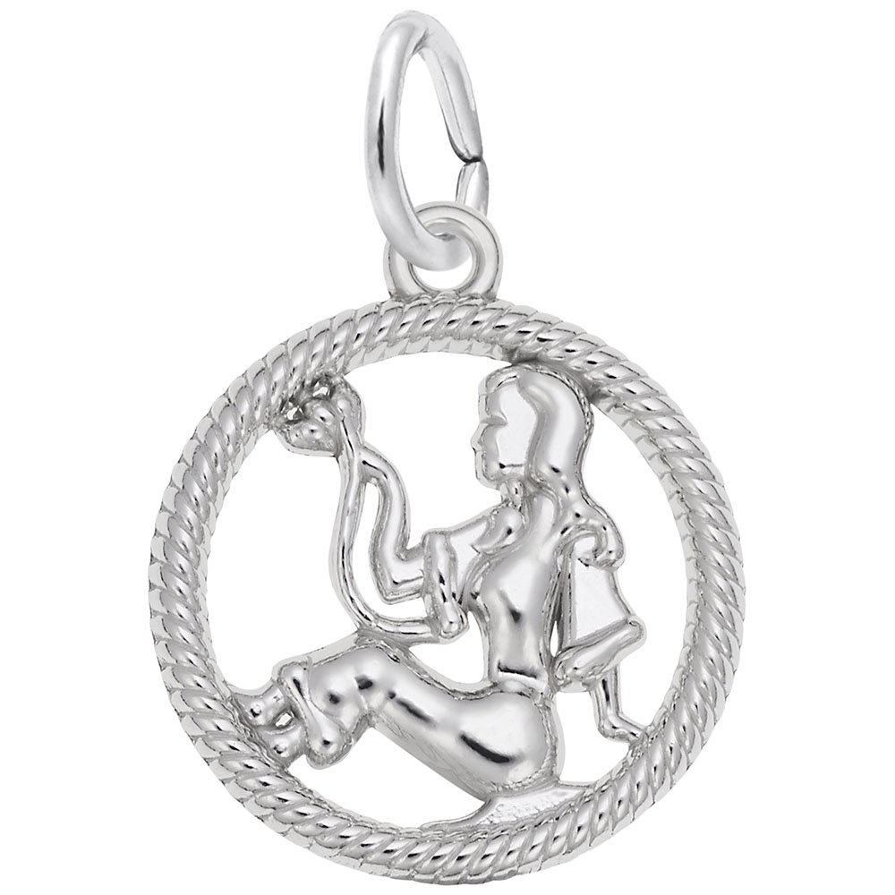 Virgo Zodiac Charm - Sterling Silver Pendant for Bracelets & Necklaces - Perfect for Birthdays, Gifts & Astrology Jewelry Collections