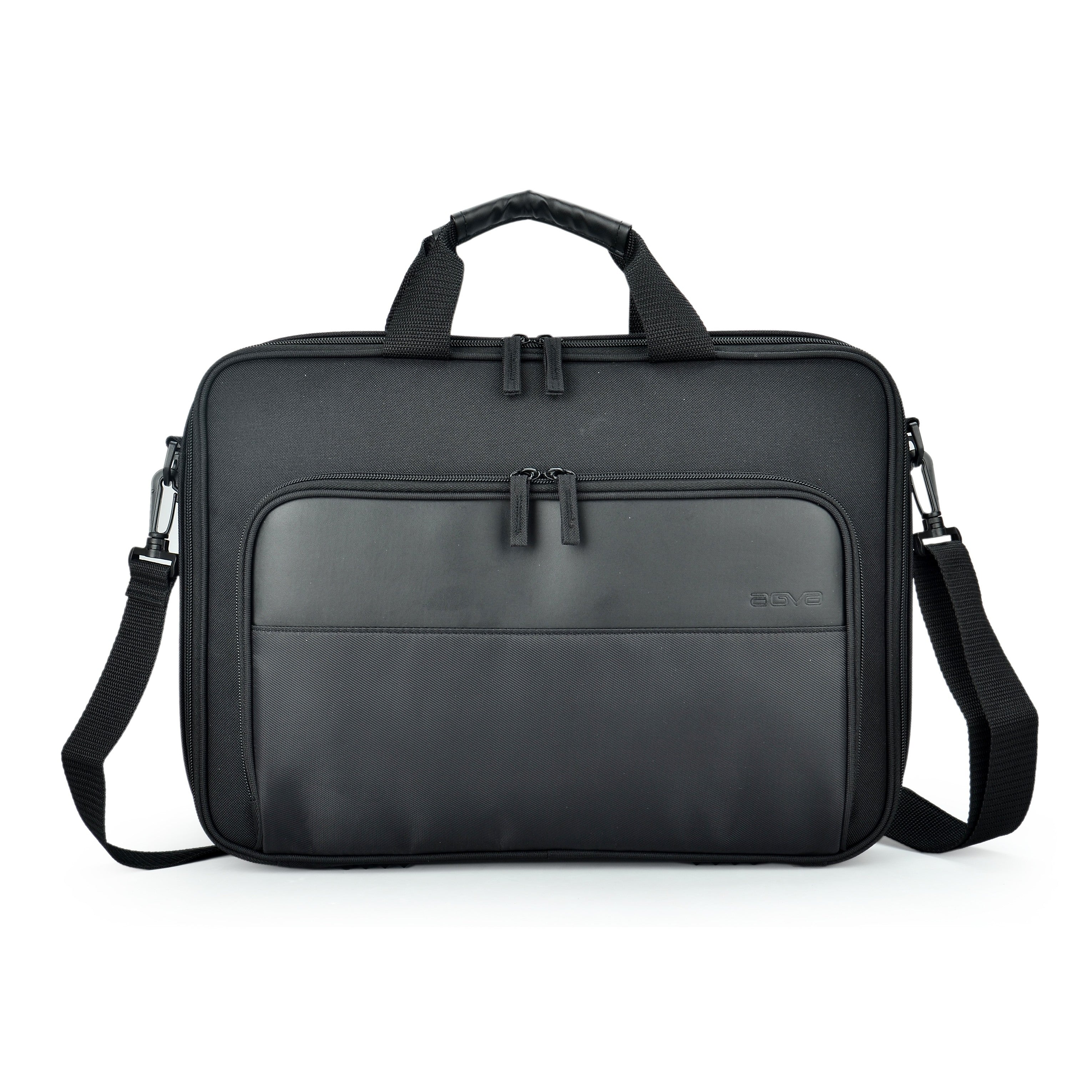 Agva 15.6 Inch Neo Clamshell Laptop Briefcase Bag - Slim Business Computer Case for MacBook Pro/Air, Fits 15-15.6 Inch Laptops - Water Resistant & Durable (Black) - Perfect for Office, Travel & Daily Commute