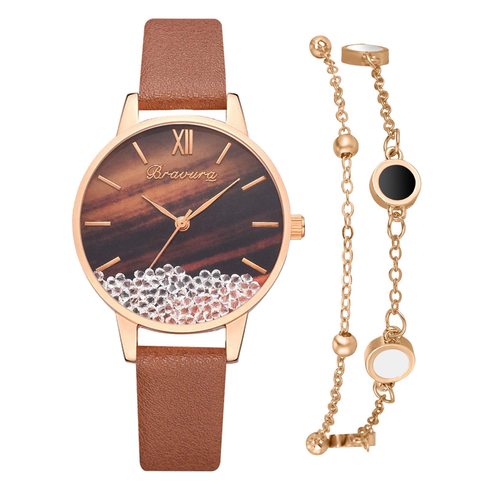 **Innoviera Quartz Fashion Watch for Women & Men - Minimalist Slim Design with Strap - Elegant Gift Set for Everyday Wear, Office & Special Occasions**