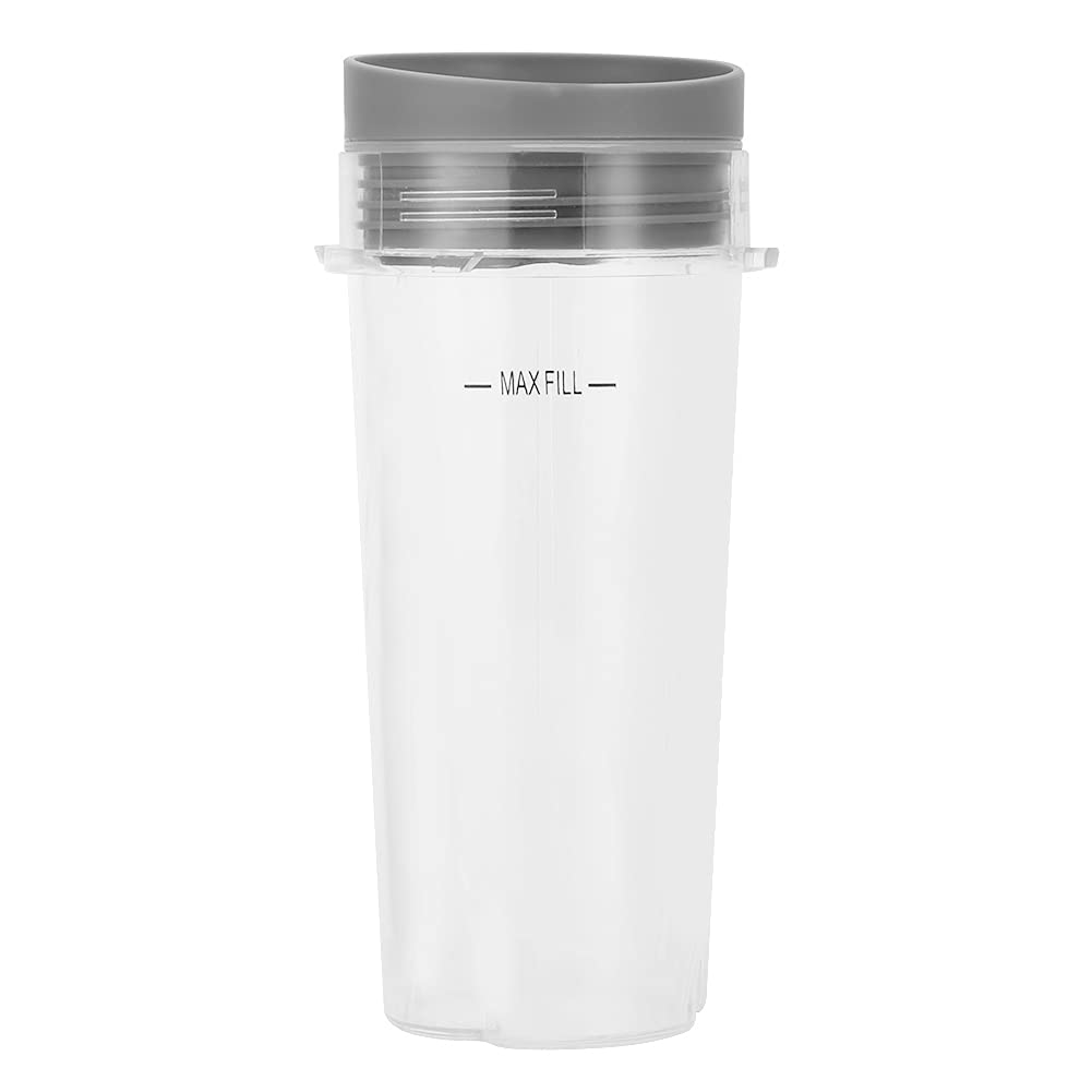 16 oz Blender Cups Replacement - Tall Large Cups with Lids, Compatible with Ninja Blender & Juicer - Perfect for Smoothies, Protein Shakes & Meal Prep
