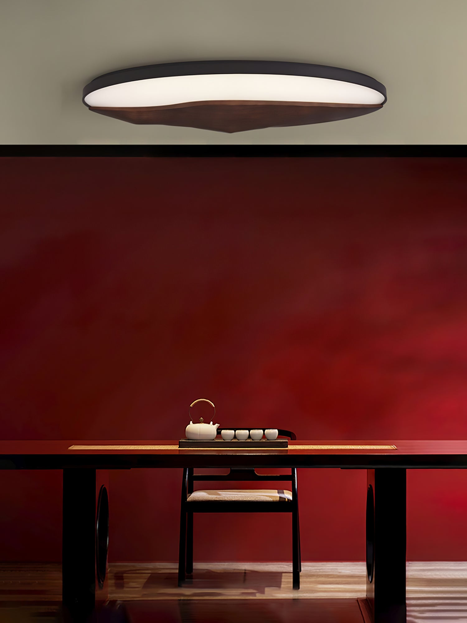 Half Mountain Ceiling Lamp - Modern Nordic Style LED Hanging Light for Living Room, Bedroom, Dining Room - Perfect for Home Decor and Ambient Lighting