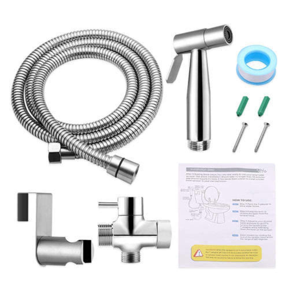 **304 Stainless Steel Handheld Sprayer Kit with Shower Spray Head - Durable Washing Machine Spray Gun Accessories for Car, Garden & Home Cleaning**