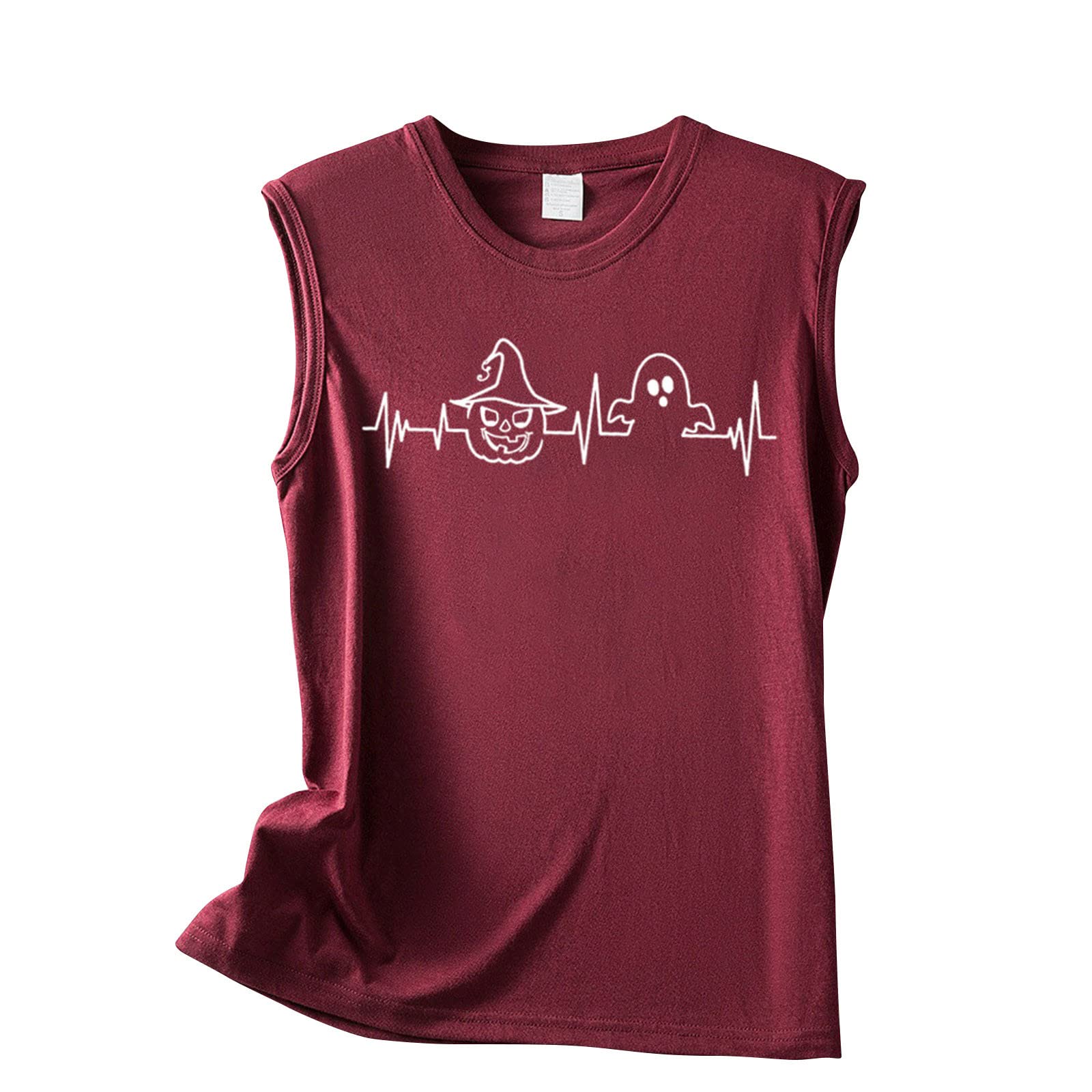 QUFECH Women's Crop Tops - Trendy Casual Sleeveless Blouse, Loose Round Neck Printed Tank Top for Summer | Perfect for Beach, Gym & Streetwear Fashion