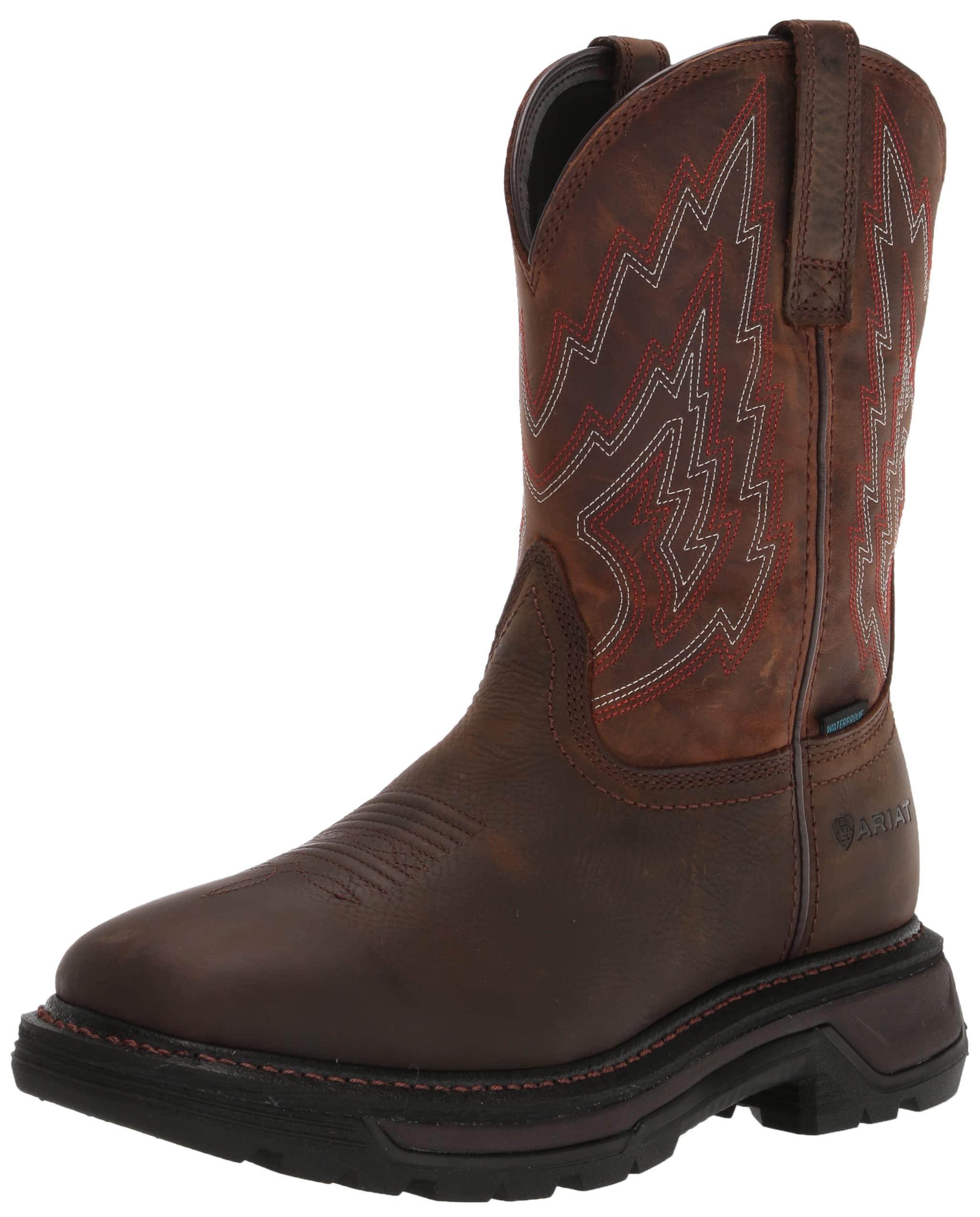 Ariat Men's Big Rig Waterproof Steel Toe Work Boots - Durable & Comfortable for Construction, Farming & Outdoor Work