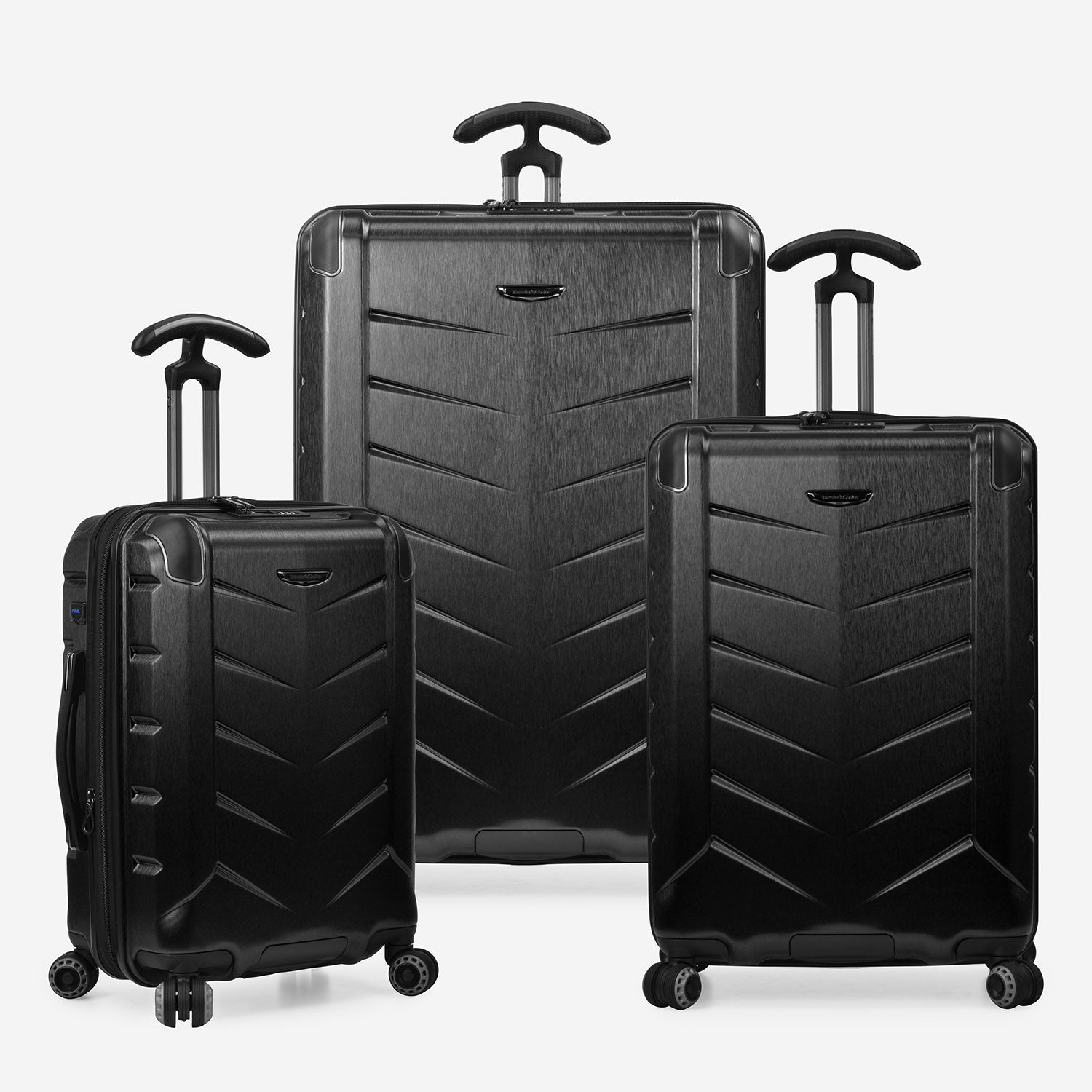 Silverwood II 3-Piece Luggage Set - Lightweight Spinner Suitcase with TSA Lock, Durable Hardshell Carry-On & Check-In Bags for Travel, Business Trips & Vacations