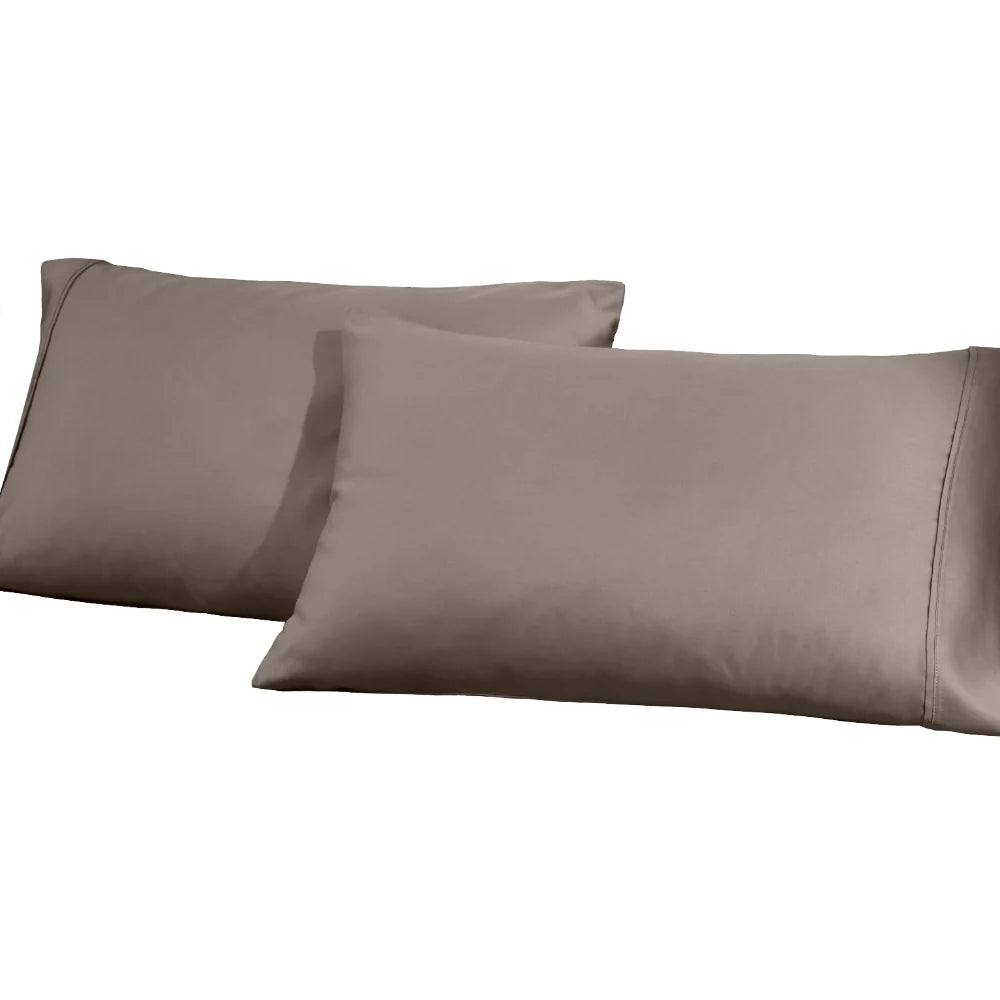 Premium 1200 Thread Count Cotton Blend 2-Piece Solid Pillowcase Set - Ultra Soft & Breathable for Bedroom Luxury (White, Queen Size) | Perfect for Home, Hotel, or Gift Giving