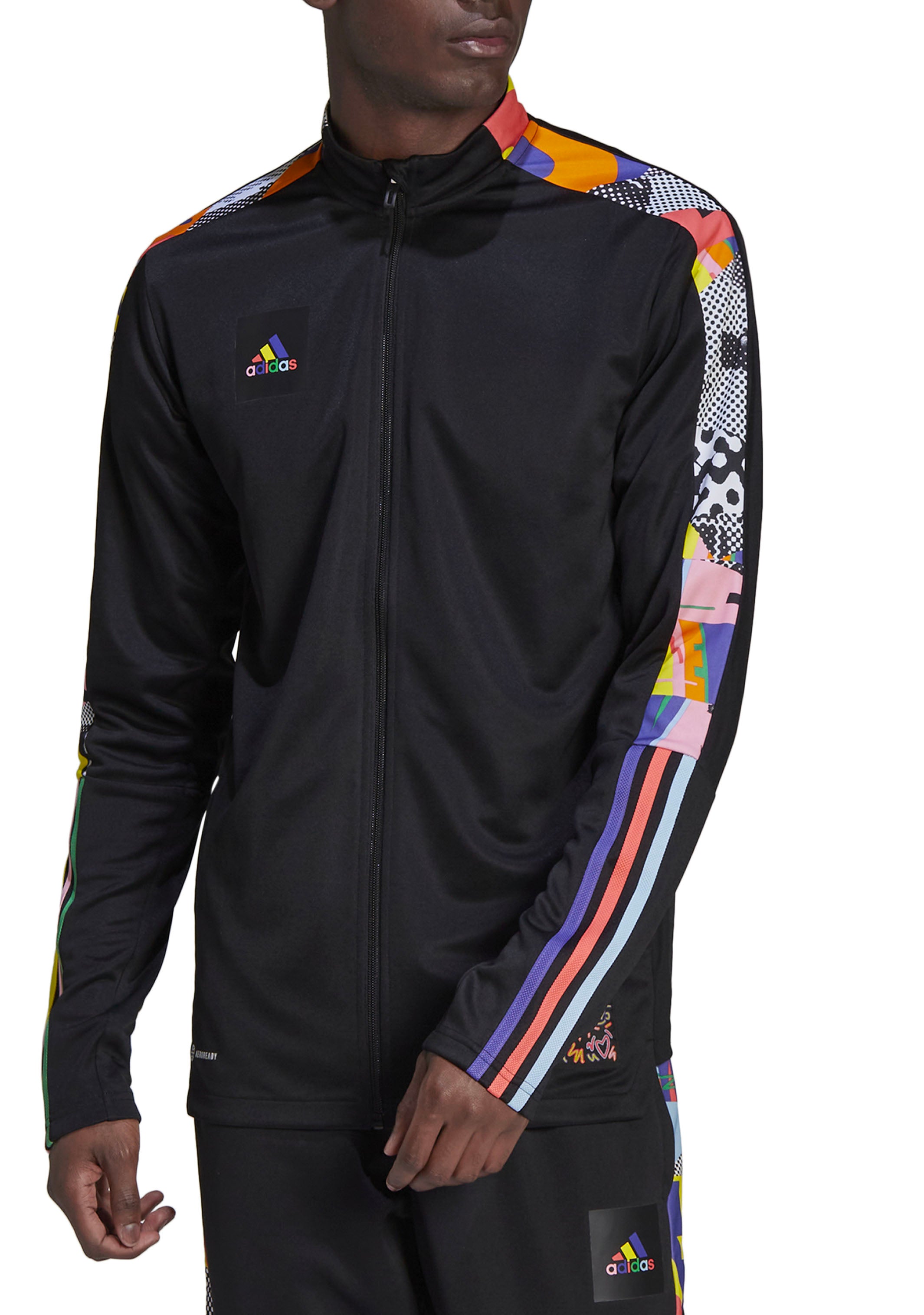 Adidas Men's Tiro Pride Track Jacket - Lightweight Training Jacket for Running & Soccer - Gym Workout & Outdoor Sports Apparel