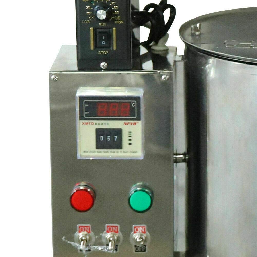 Automatic 15L/4Gal Pneumatic Filling Machine for Lipstick, Candle Cream & Liquid - Heat Stirring Tank with 20-30pcs/min Speed - Perfect for Cosmetics, Hand Soap, Chocolate & Nail Polish Production