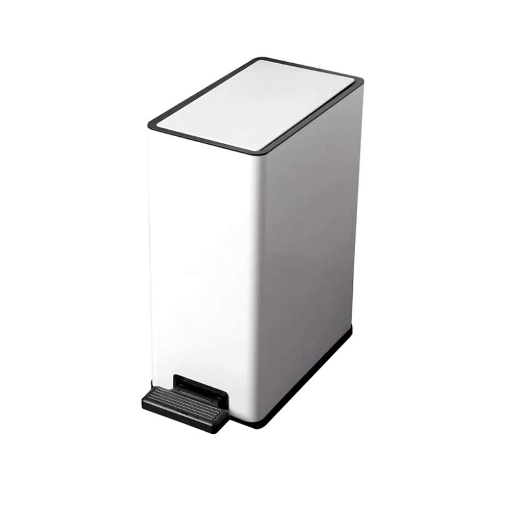 Soft Close Trash Can with Lid & Foot Pedal - 16L/4.2GAL Stainless Steel Garbage Bin with Removable Inner Bucket for Kitchen, Bathroom, Office & Home Use - Odor-Controlling Waste Basket for Easy Recycling