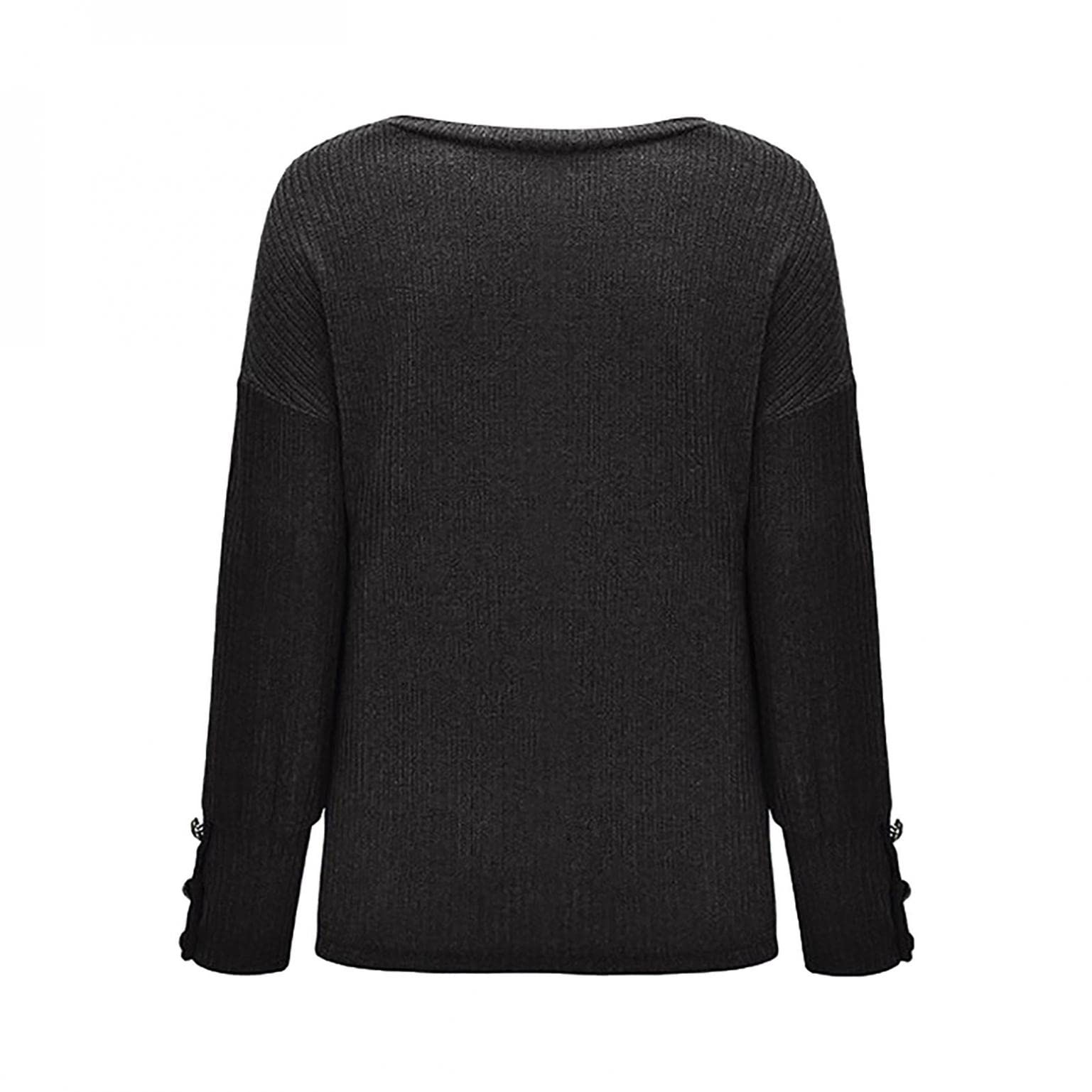 Women's Oversized Knit Sweater - Soft Crewneck Long Sleeve Pullover Top for Casual Wear | Cozy Winter Fashion, Layering Essential & Coffee Date Outfit