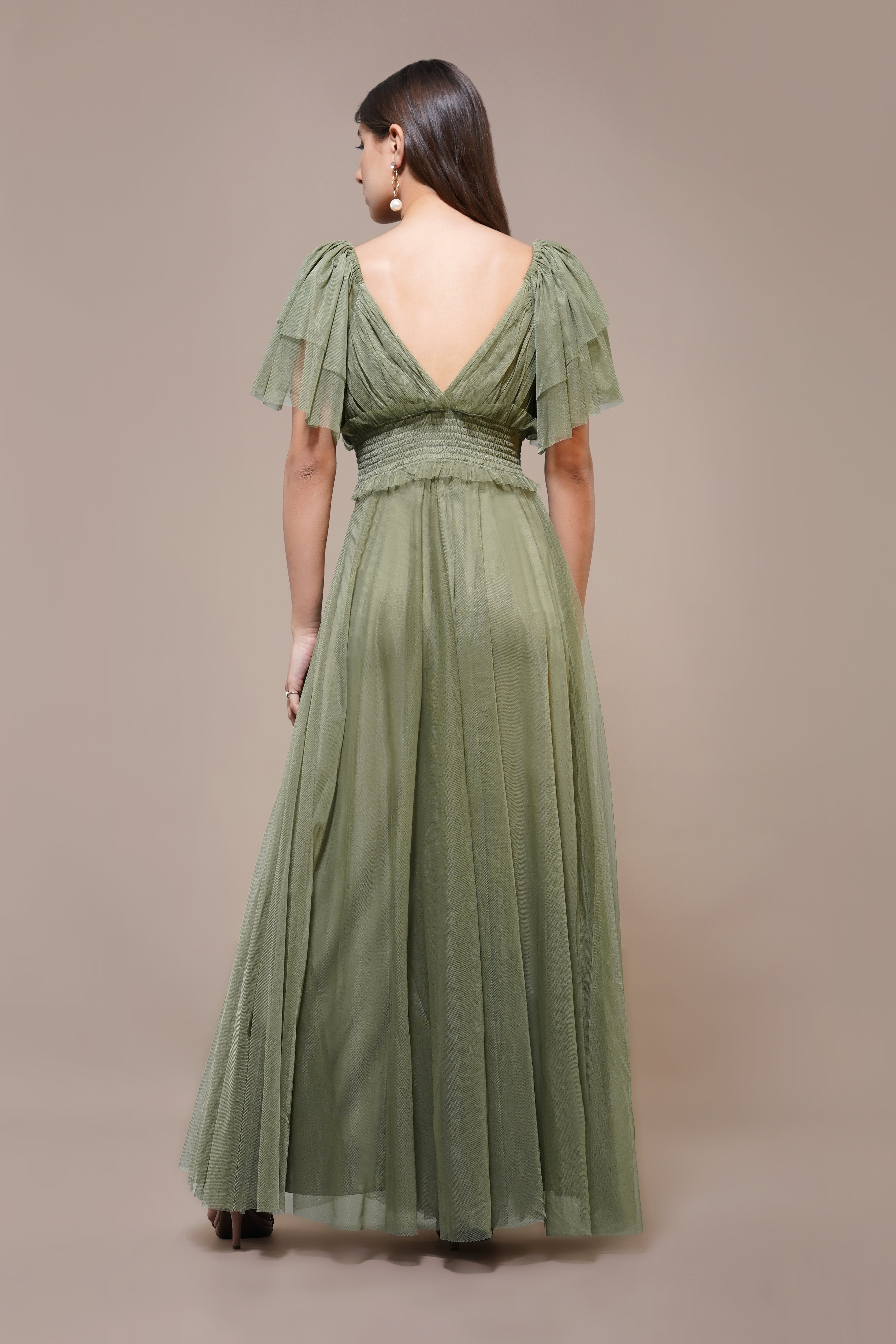 Shelby Maxi Dress in Soft Olive - Flowy Long Summer Dress for Women, Boho Chic Style, Perfect for Beach Vacations, Parties & Casual Outings