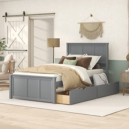 Gray With Drawers