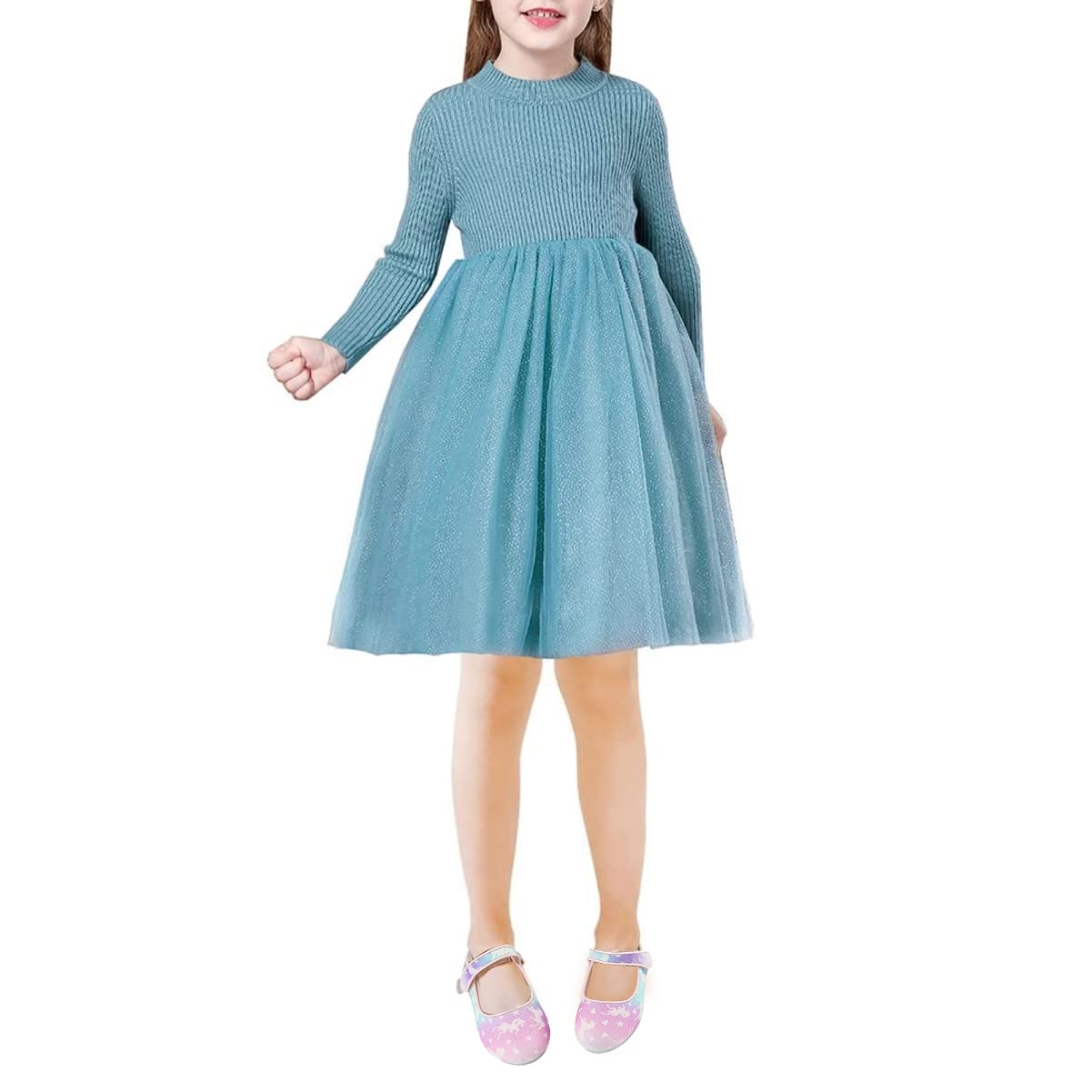 Girls Rainbow Mary Jane Flat Shoes - Cute Toddler Dress Shoes for Birthday Party, School, Wedding | Comfortable & Stylish for Everyday Wear, Playdates & Special Occasions
