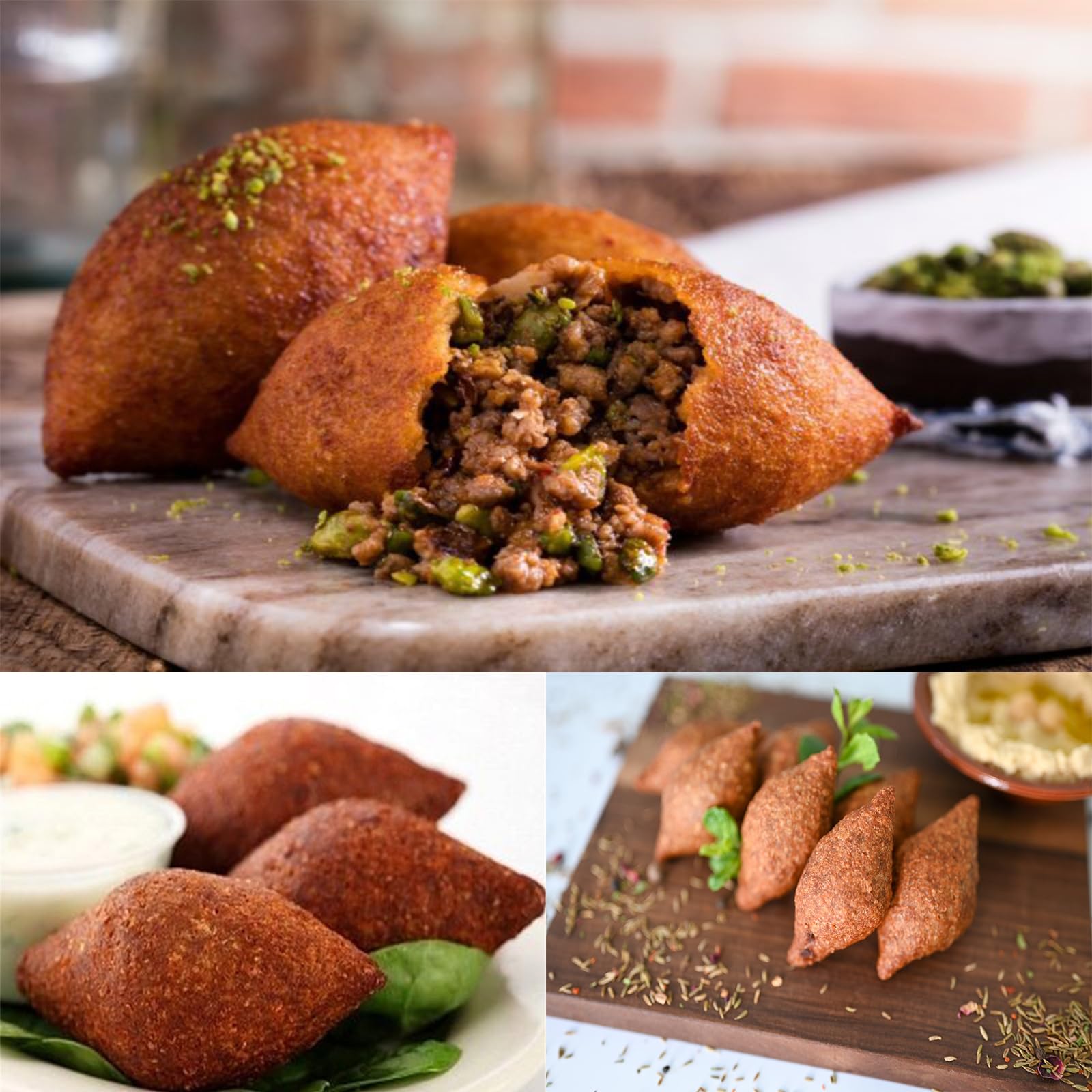 Premium Kibbeh Rolls Maker Mold - 9 Grids Meatball Mold Tool (7cm) for Middle Eastern Cuisine - Perfect for Homemade Kibbeh, Falafel & Meatballs