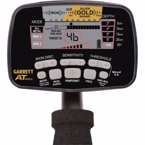 Garrett AT Gold Metal Detector with Waterproof Coil - Professional Gold & Metal Detecting for Treasure Hunting, Beach & Underwater Use - Military Discount Available
